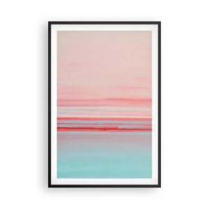 Plakat i sort ramme - Abstraktion ved daggry - 61x91 cm