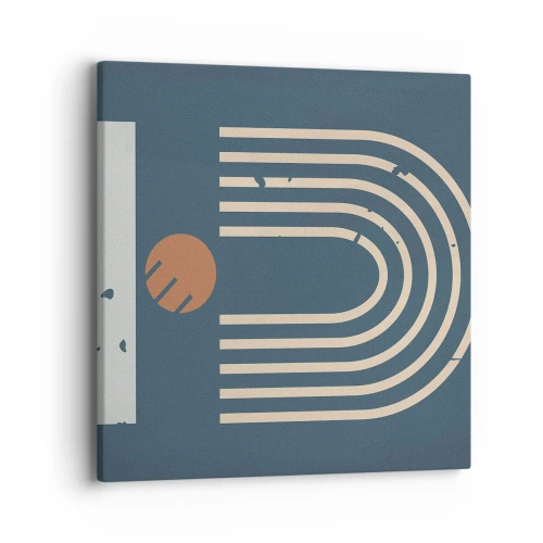 Lærredstryk - Billede på lærred - Geometri på granatæble - 40x40 cm