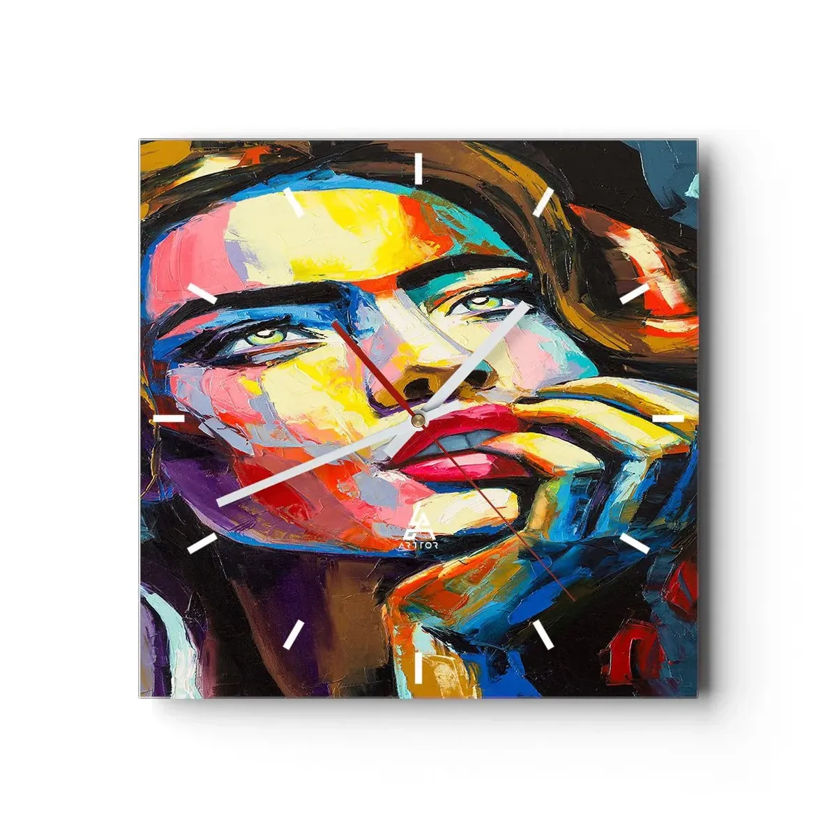 Vægur, Uret - Drømme som fugle svæver gennem himlen - 40x40 cm