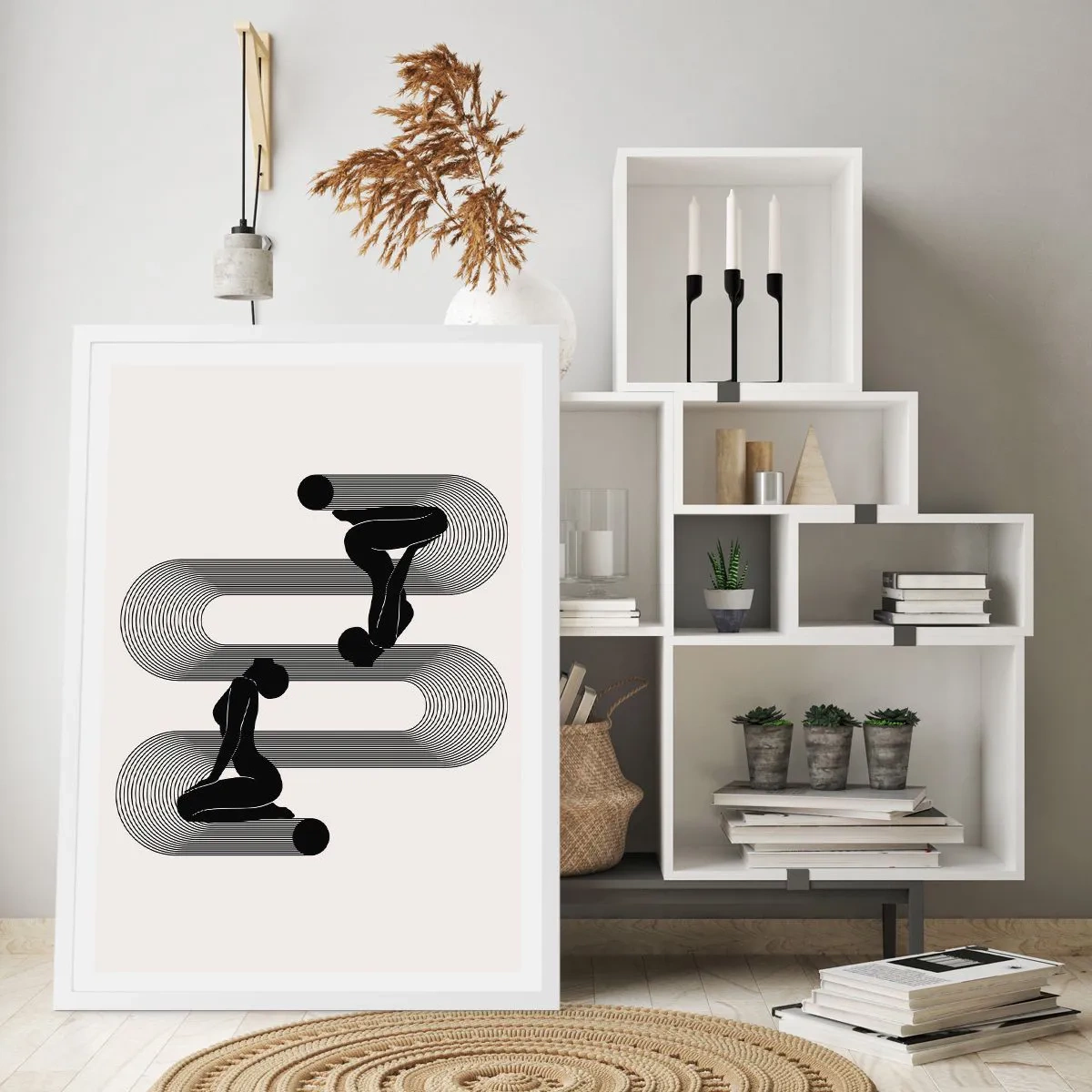 Plakat i hvid ramme - Sensuel symmetri - 70x100 cm