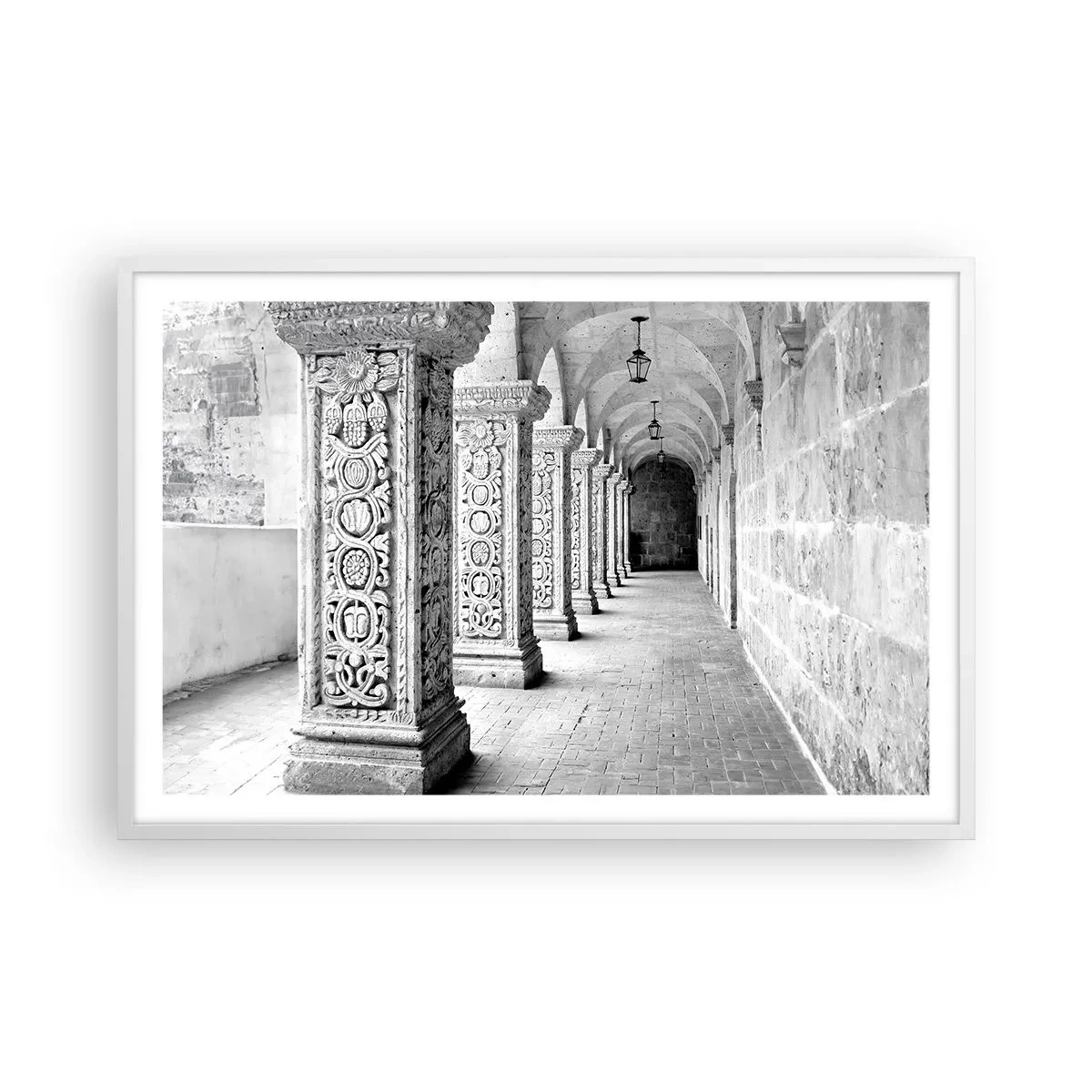 Plakat i hvid ramme - Og hvor går det hen...? - 91x61 cm