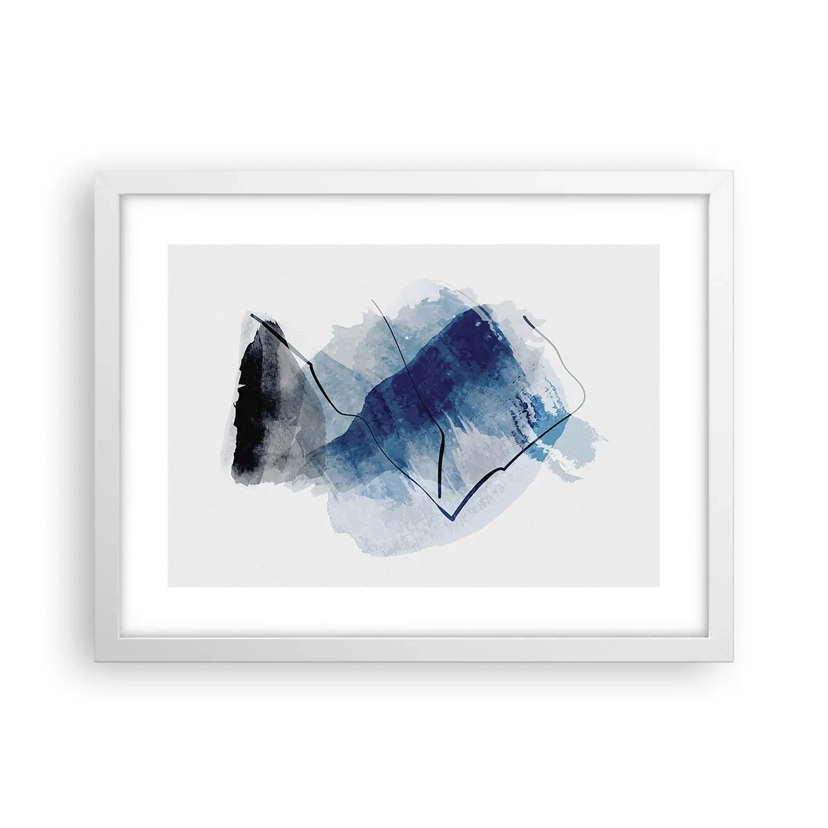 Plakat i hvid ramme - Isbjerg - 40x30 cm