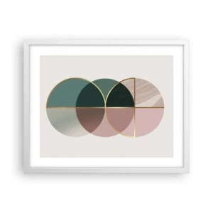 Plakat i hvid ramme - Hjul for hjul… - 50x40 cm