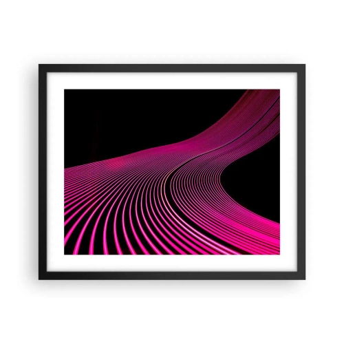 Plakat i sort ramme - En allé af lys - 50x40 cm