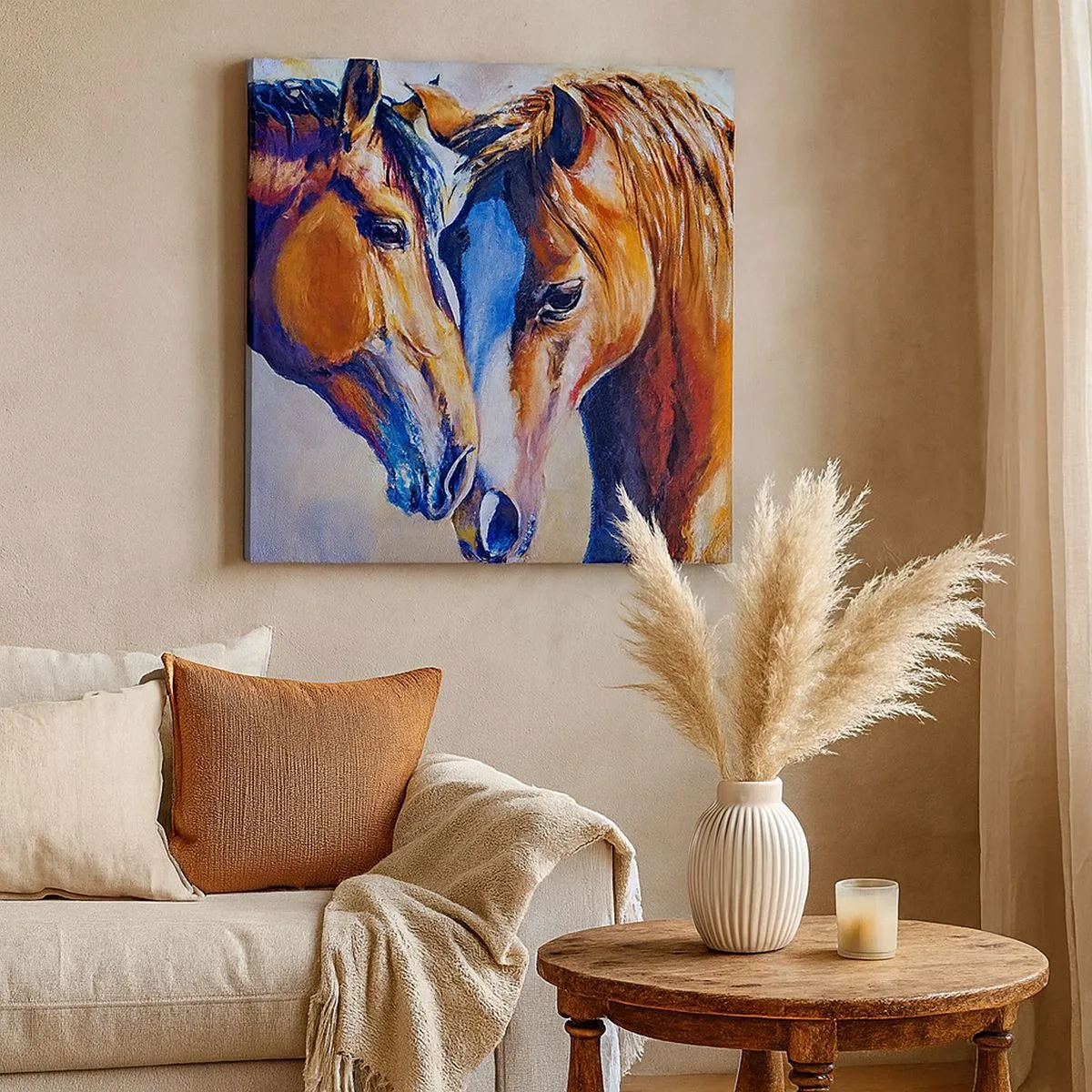 Lærredstryk - Billede på lærred - Er det venskab, er det kærlighed? - 30x30 cm