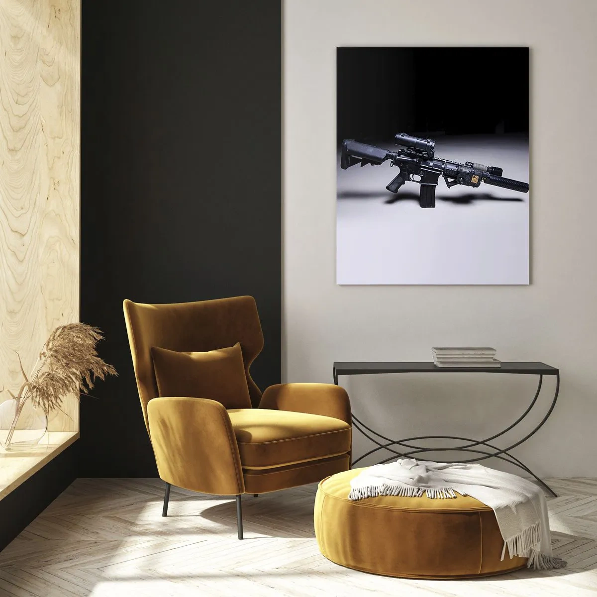 Billede på glas - Den mørke ridder - 50x70 cm