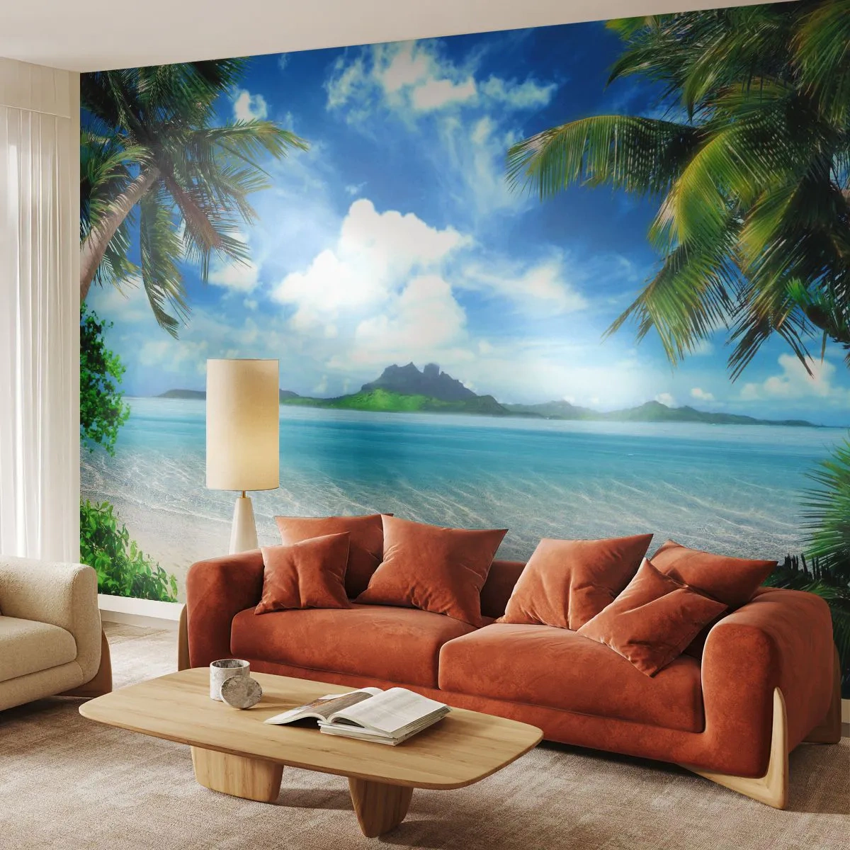 Fototapet Standard Eco - Azur i troperne - Landskab, Ocean, Strand - 450x315 cm
