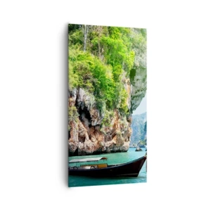 Lærredstryk - Billede på lærred - En invitation til en eksotisk rejse - 65x120 cm