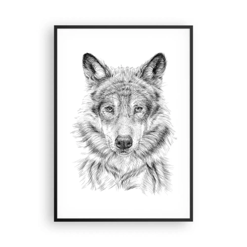 Plakat i sort ramme - En født leder - 70x100 cm