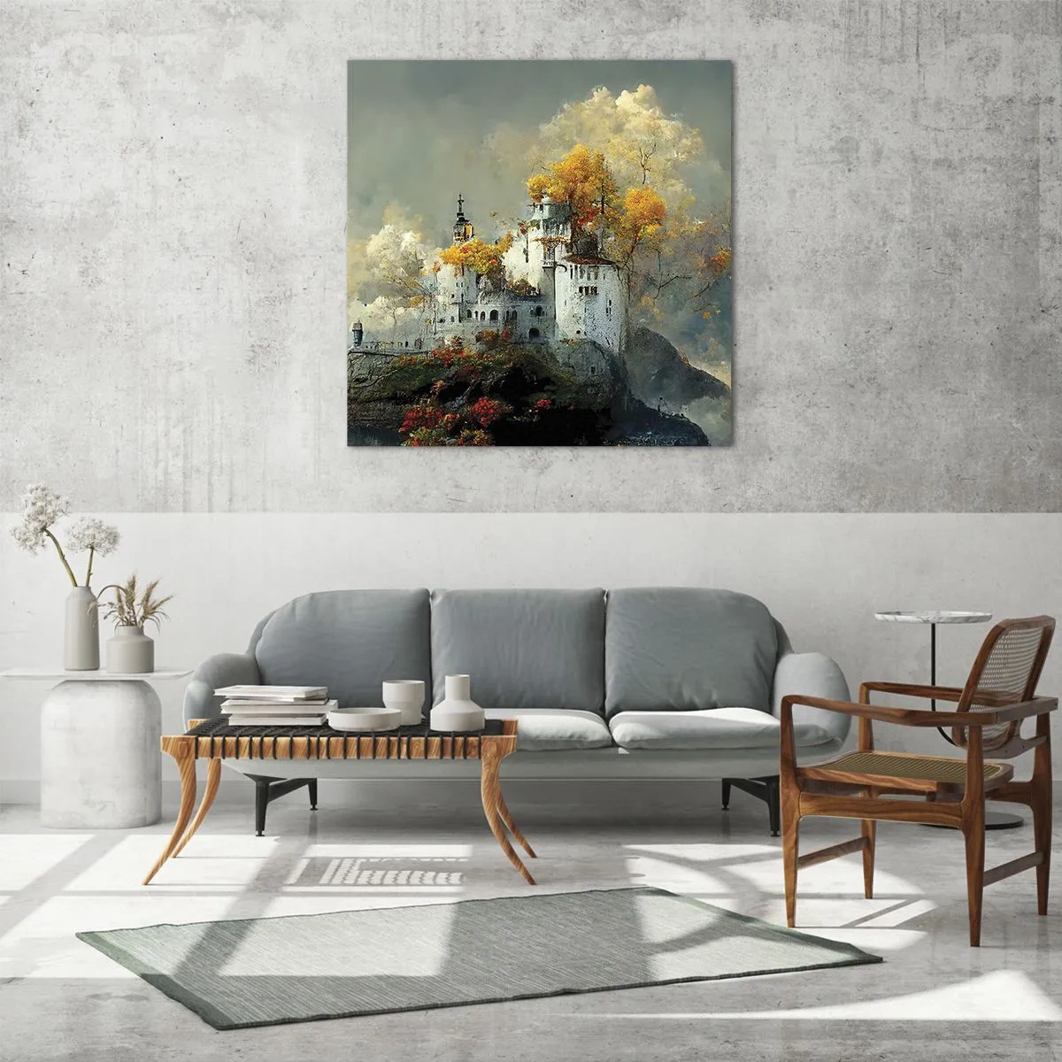 Billede på glas - Begyndelsen på en romantisk historie - 50x50 cm