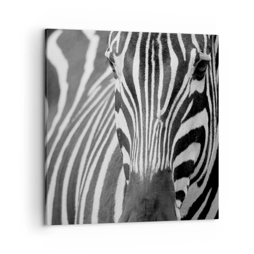 Lærredstryk - Billede på lærred - Verden er sort og hvid - 50x50 cm