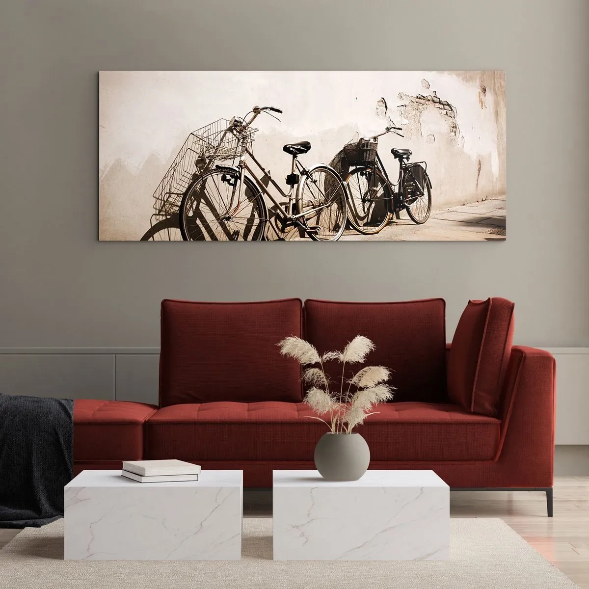 Billede på glas - Uforglemmelig charme fra fortiden - 100x40 cm