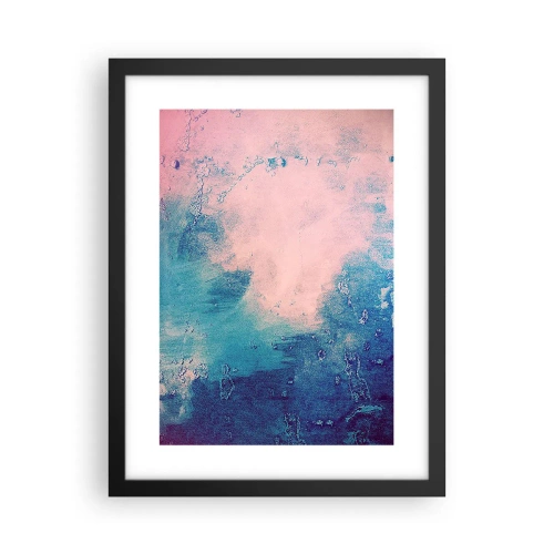 Plakat i sort ramme - Blå omfavnelse - 30x40 cm