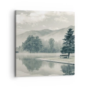 Lærredstryk - Billede på lærred - Søen sover stadig - 70x70 cm