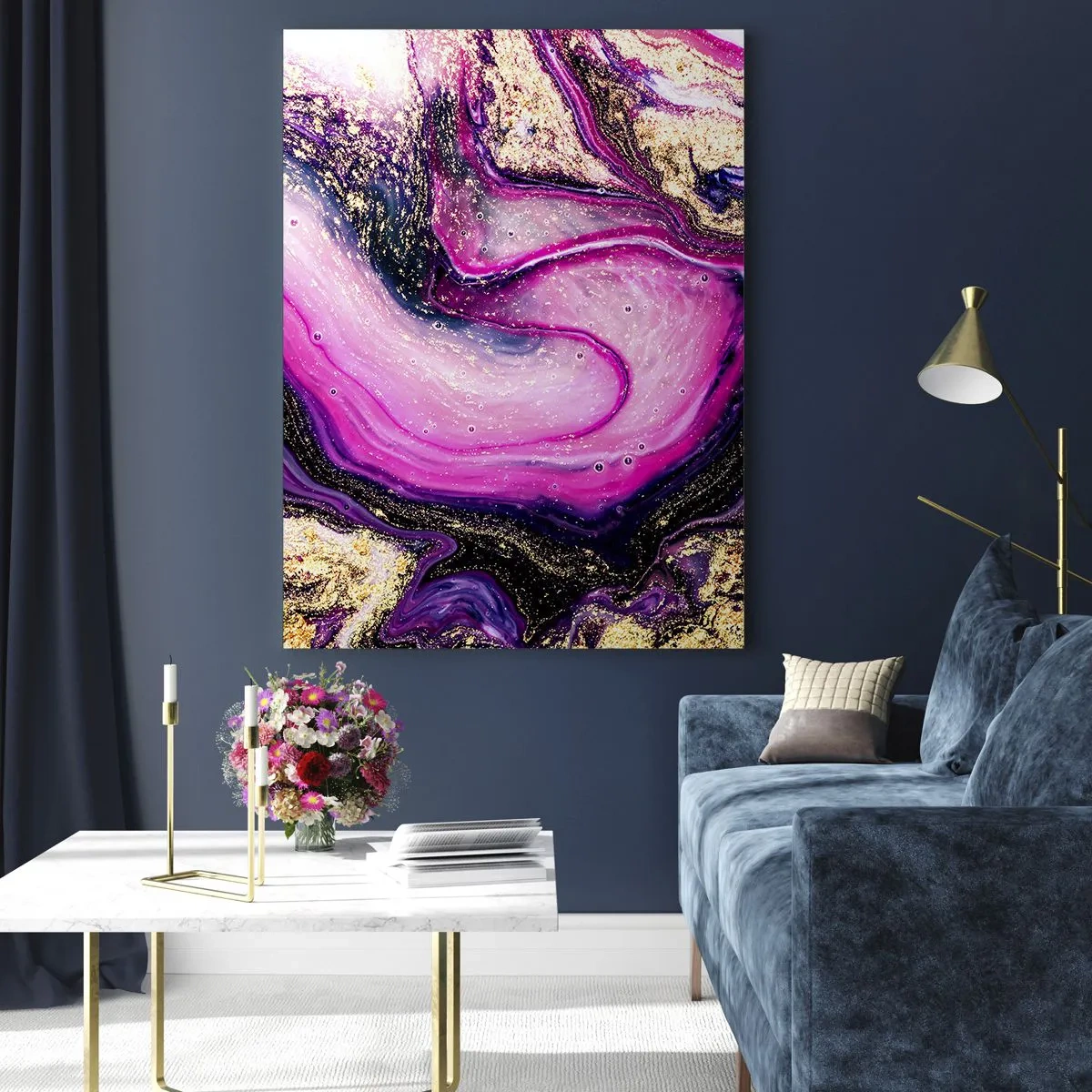 Billede på glas - Et øjeblik bag kulisserne - 50x70 cm