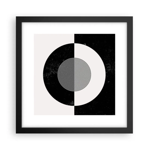Plakat i sort ramme - Harmoni i sort og hvidt - 30x30 cm