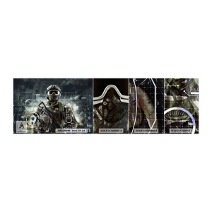 Prøve Fototapet Selvklæbende Deluxe Sticker - Magt til potens - Abstraktion, Soldat, Kommando - 100x30 cm