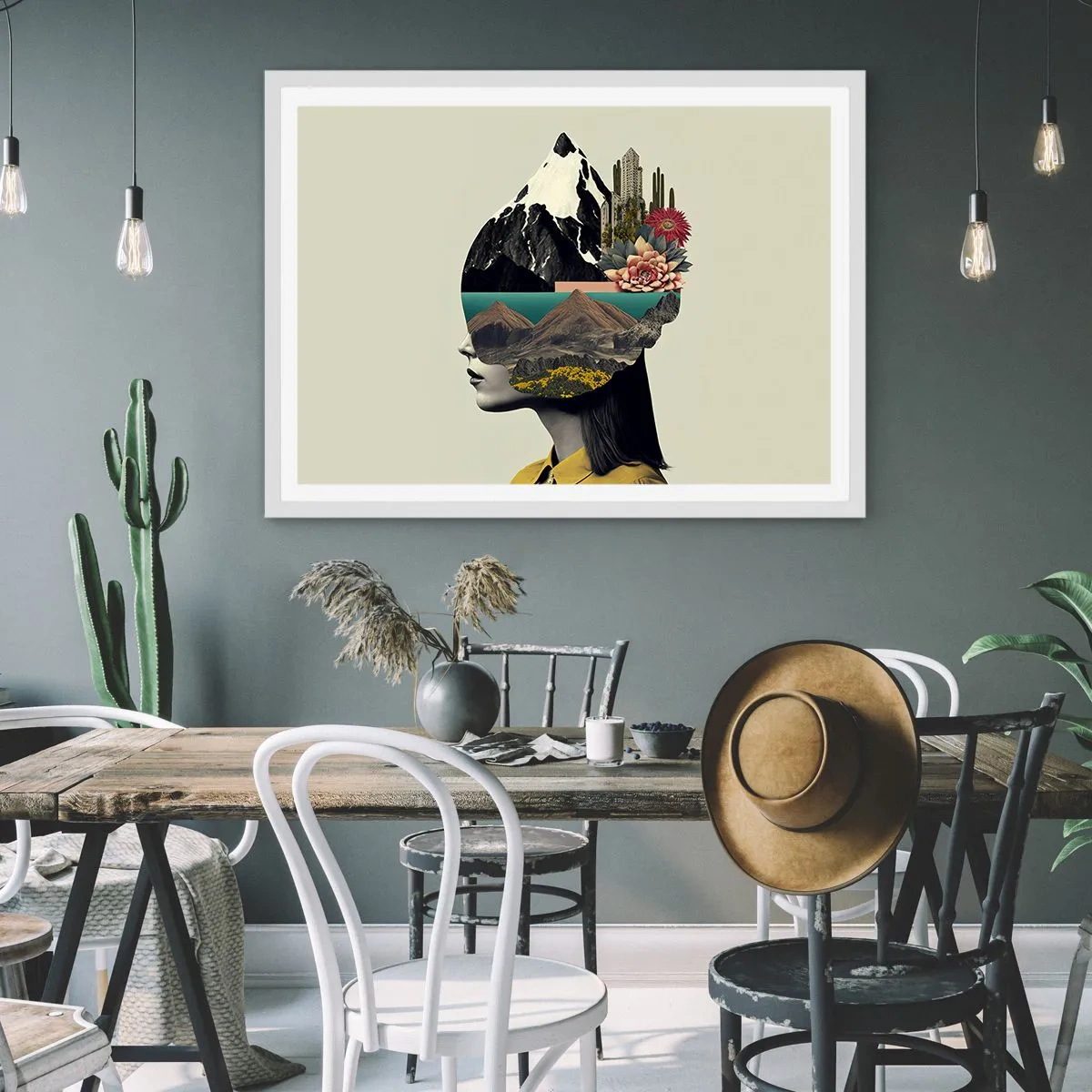 Plakat i hvid ramme - Kvinden - altid et mysterium - 70x50 cm