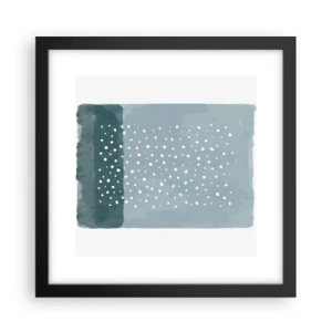 Plakat i sort ramme - Dyrket i blåt - 30x30 cm