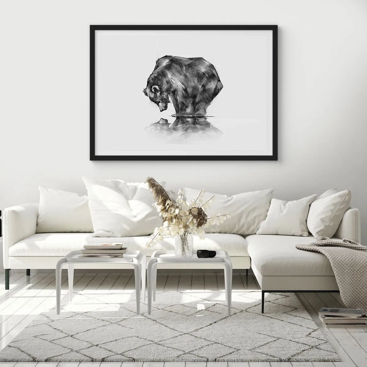 Plakat i sort ramme - Dejligt at se nogen tæt på - 100x70 cm