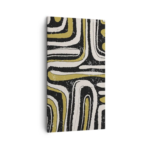 Lærredstryk - Billede på lærred - Komposition: stier og gyder - 45x80 cm