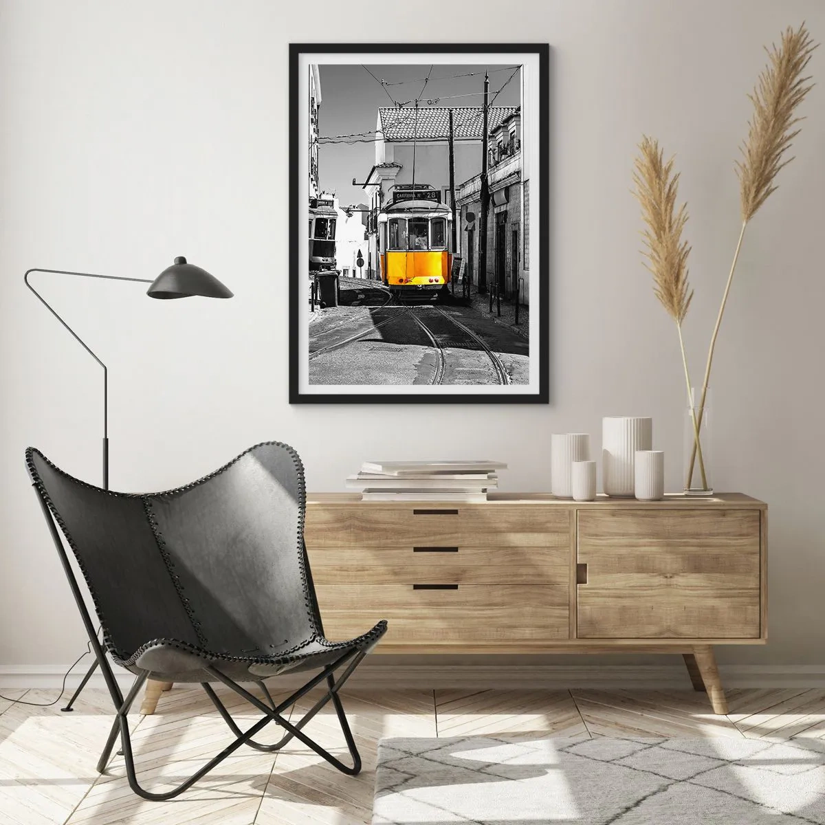 Plakat i sort ramme - Lissabons ånd - 61x91 cm
