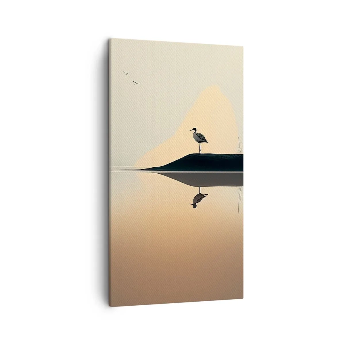 Lærredstryk - Billede på lærred - Herre på søen - 45x80 cm