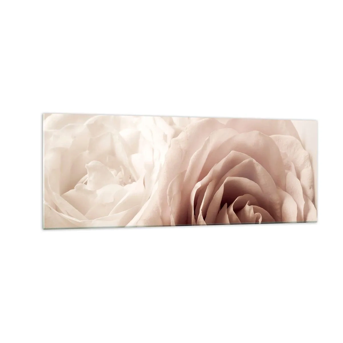 Billede på glas - I rosens hjerte - 140x50 cm