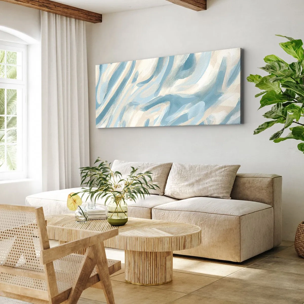 Lærredstryk - Billede på lærred - Forårsbriser - 100x40 cm