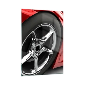 Billede på glas - Lavet til fart - 50x70 cm