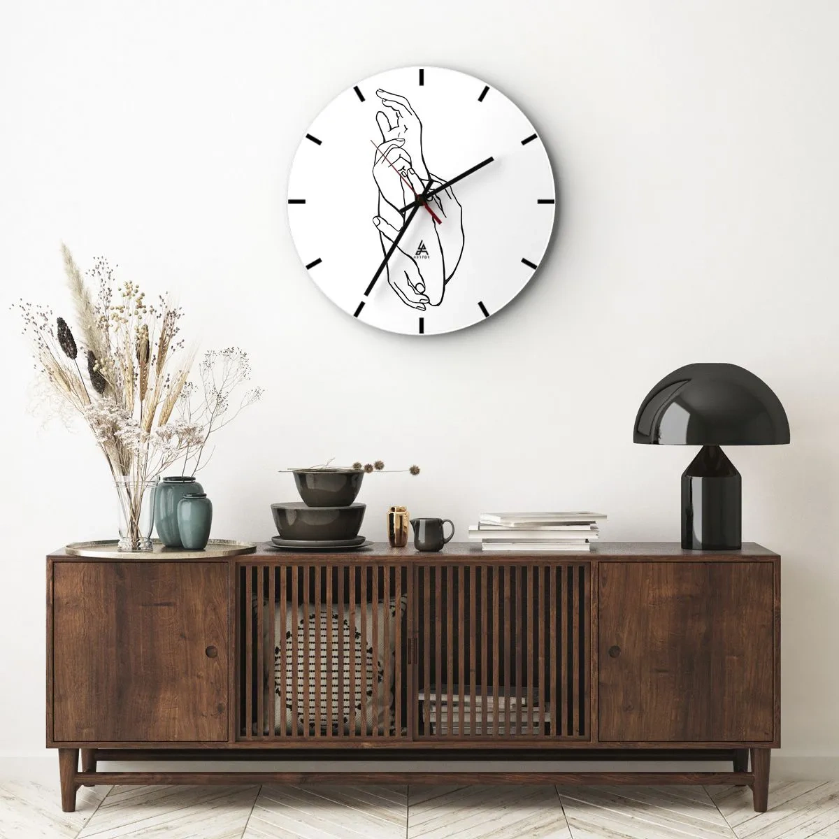 Vægur, Uret - God berøring - 30x30 cm