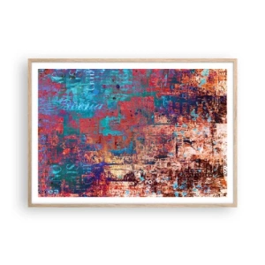 Plakat i ramme af lyst egetræ - Hukommelse og glemsel - 100x70 cm