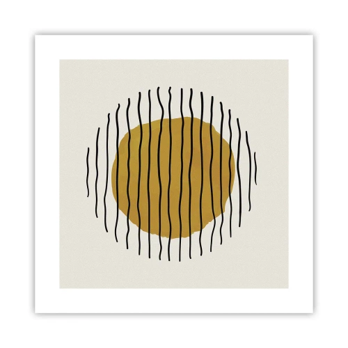 Plakat - Abstraktion, der skælver af varme - 40x40 cm