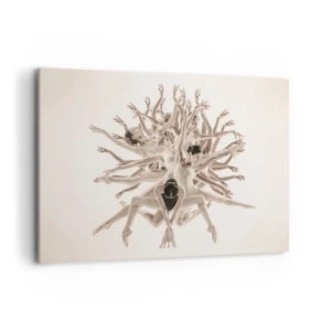 Lærredstryk - Billede på lærred - Blomstrende i dans - 100x70 cm