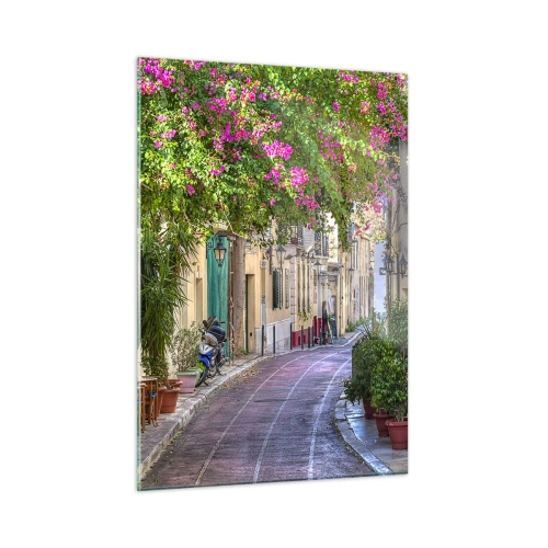 Billede på glas - En blomstrende gyde - 50x70 cm