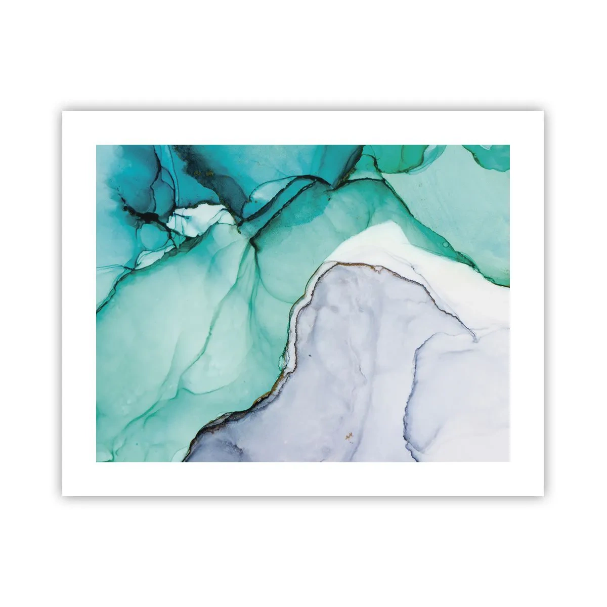 Plakat - Undersøgelse i turkis - 50x40 cm