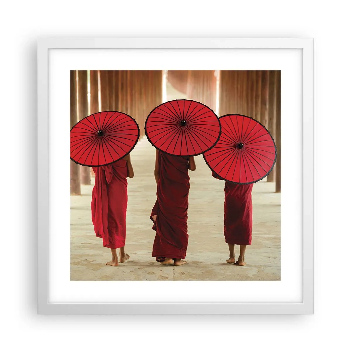 Plakat i hvid ramme - På vej til det rene land - 40x40 cm