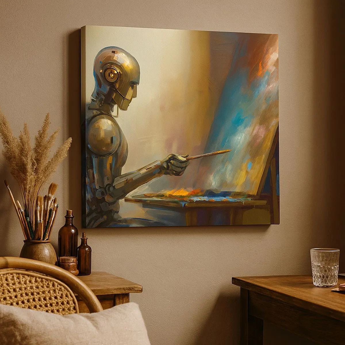 Lærredstryk - Billede på lærred - Fremtidens kunst - 30x30 cm