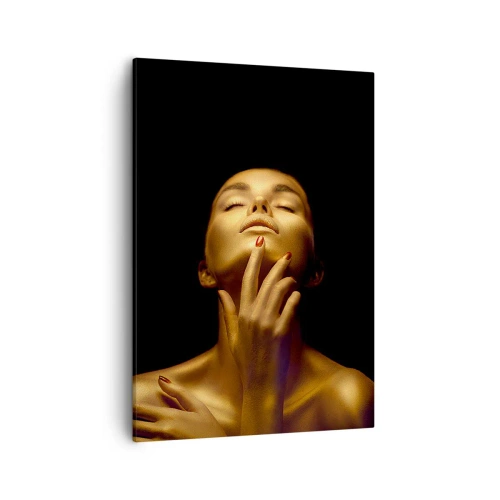 Lærredstryk - Billede på lærred - Som gylden silke - 50x70 cm