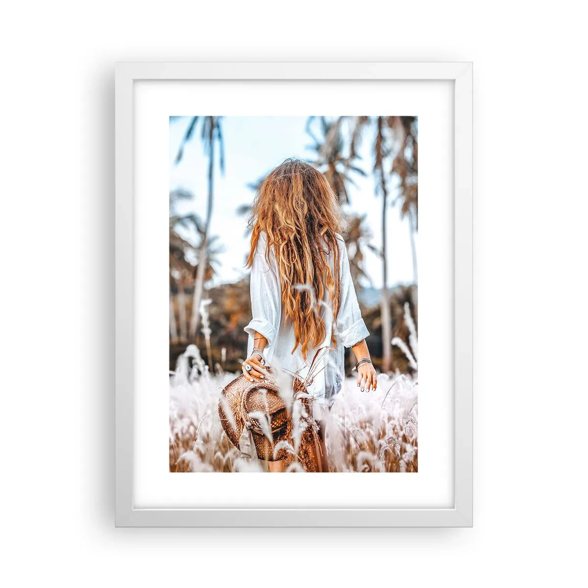 Plakat i hvid ramme - Født af græsdun - 30x40 cm