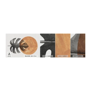 Prøve Fototapet Selvklæbende Deluxe Sticker - Altid solen - Blad, Sol, Boho - 100x30 cm