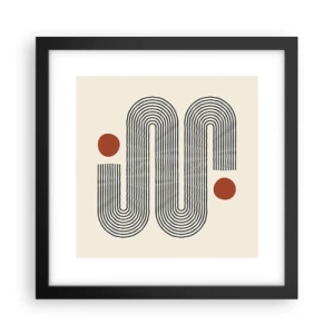 Plakat i sort ramme - Fra start til slut - 30x30 cm