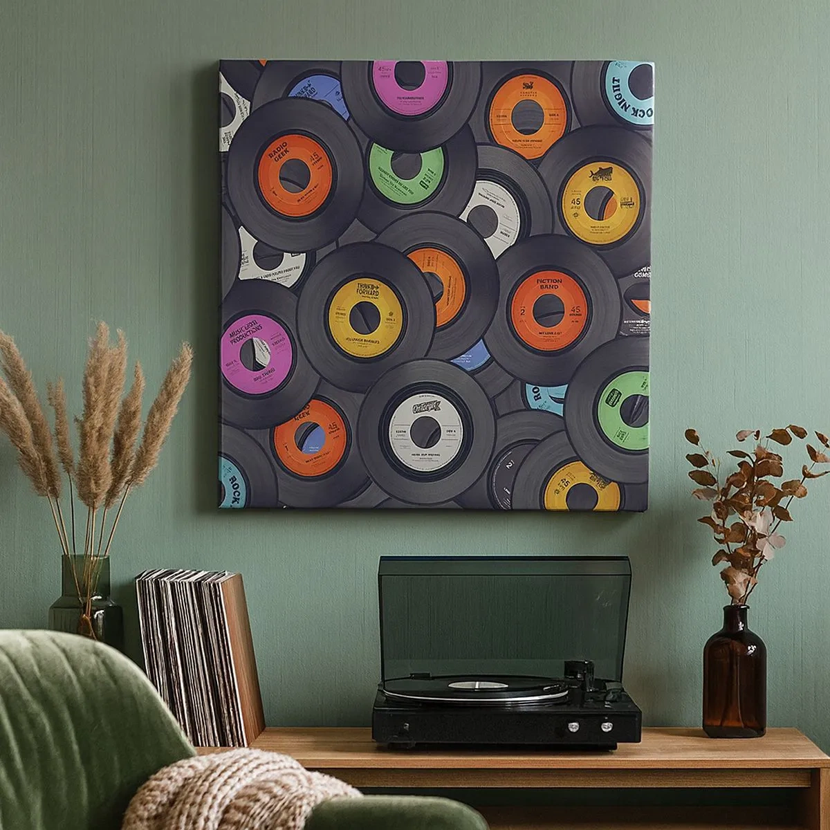 Lærredstryk - Billede på lærred - Farver fra klassikerne - 30x30 cm