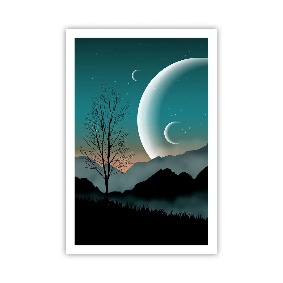 Plakat - Karneval i den stjerneklare nat - 61x91 cm