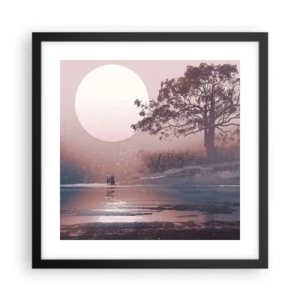 Plakat i sort ramme - Natlige mærkværdigheder - 40x40 cm