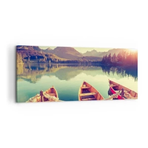 Lærredstryk - Billede på lærred - Lev efter dens love - 100x40 cm