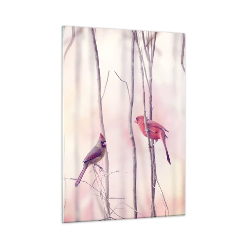 Billede på glas - Fortællingen om den lyserøde skov - 50x70 cm