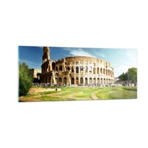 Billede på glas - Du kan stadig høre våbenklirren - 100x40 cm