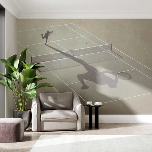 Fototapet Premium Sand - Overvind dig selv - Tennis, Domstole, Sport - 350x256 cm