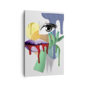 Lærredstryk - Billede på lærred - Dekonstrueret portræt - 80x120 cm